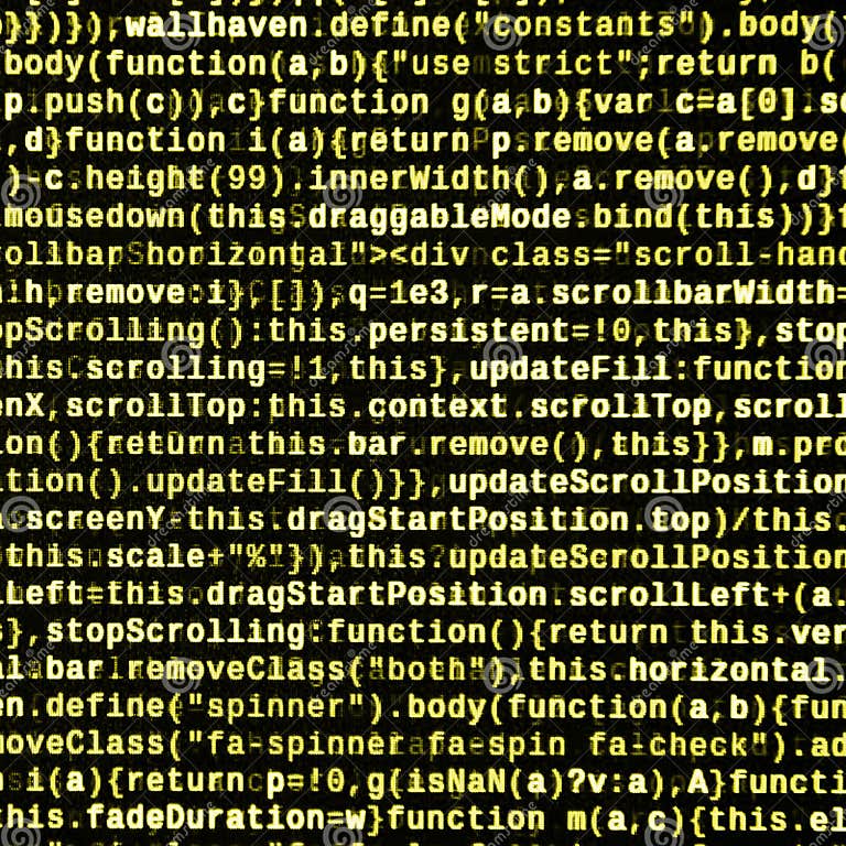 Computer Program Preview. Programming Code Typing Stock Photo - Image ...