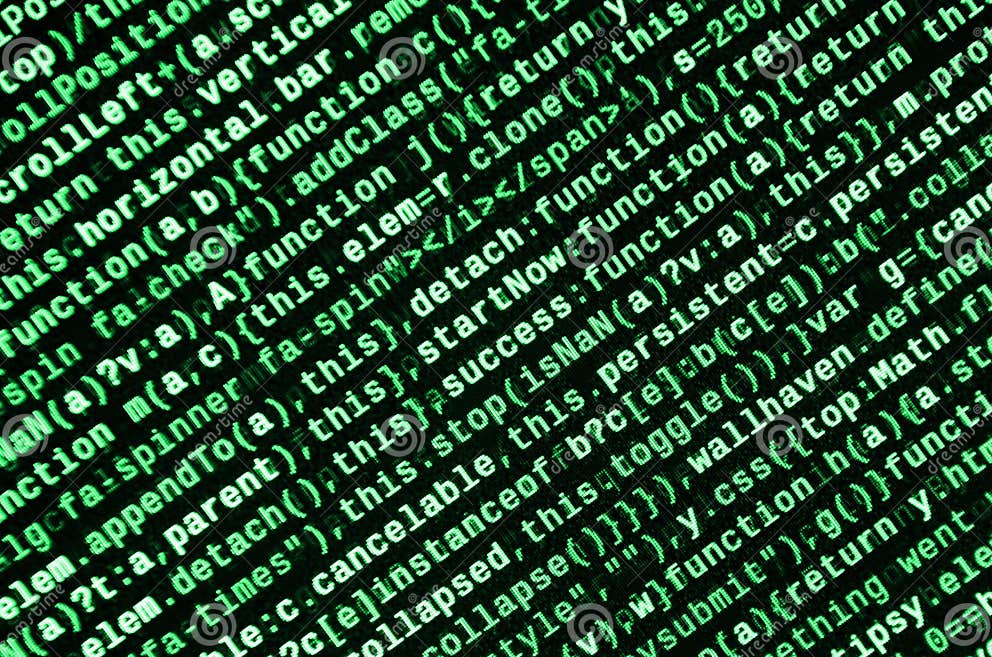 Computer Program Preview. Programming Code Typing Stock Image - Image ...