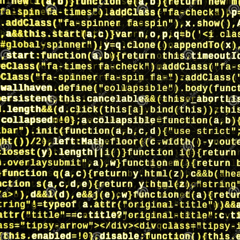 Computer Program Preview. Programming Code Typing Stock Photo - Image ...