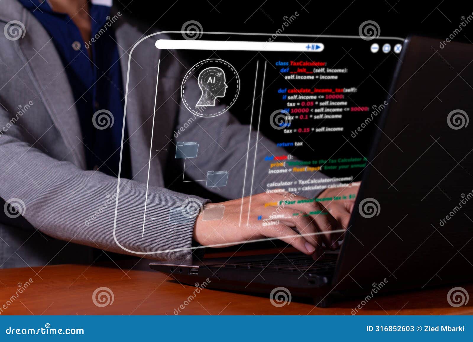 computer programmer who programs with the help of new artificial intelligence technologies