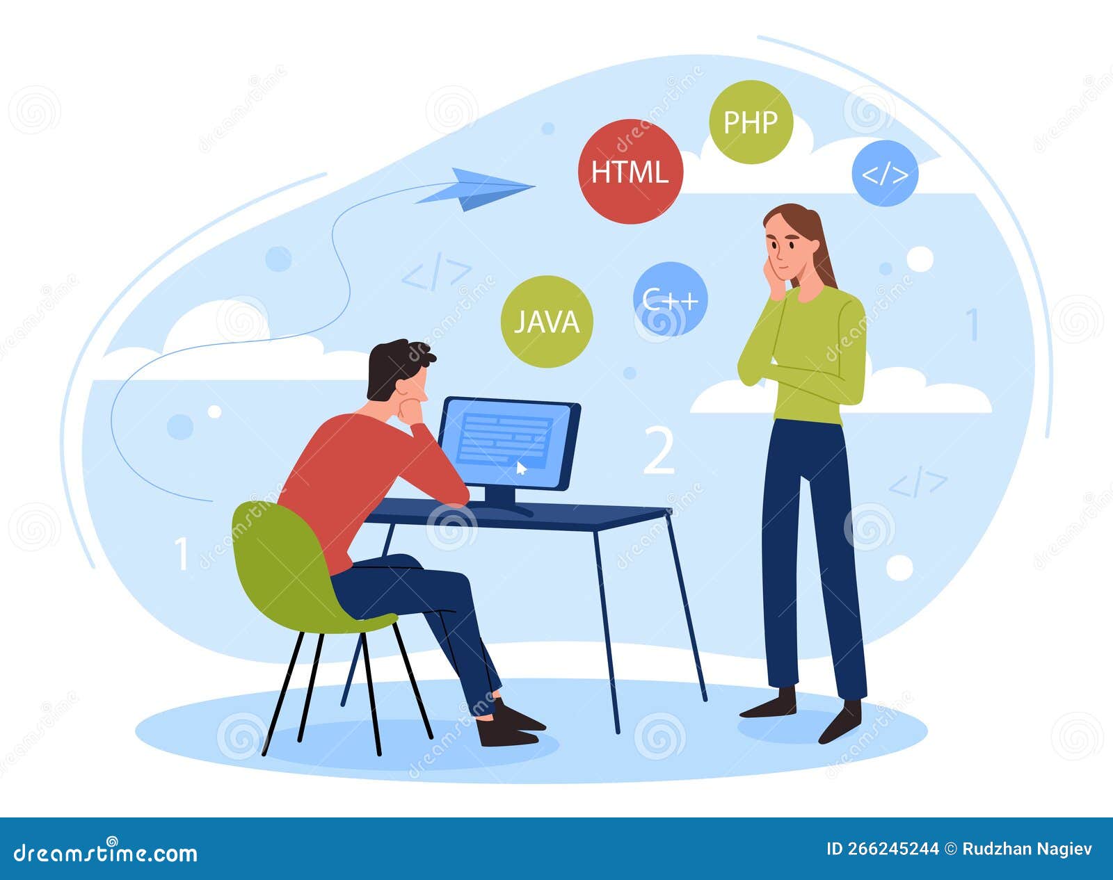 Computer Programming Concept Stock Vector - Illustration of vector ...