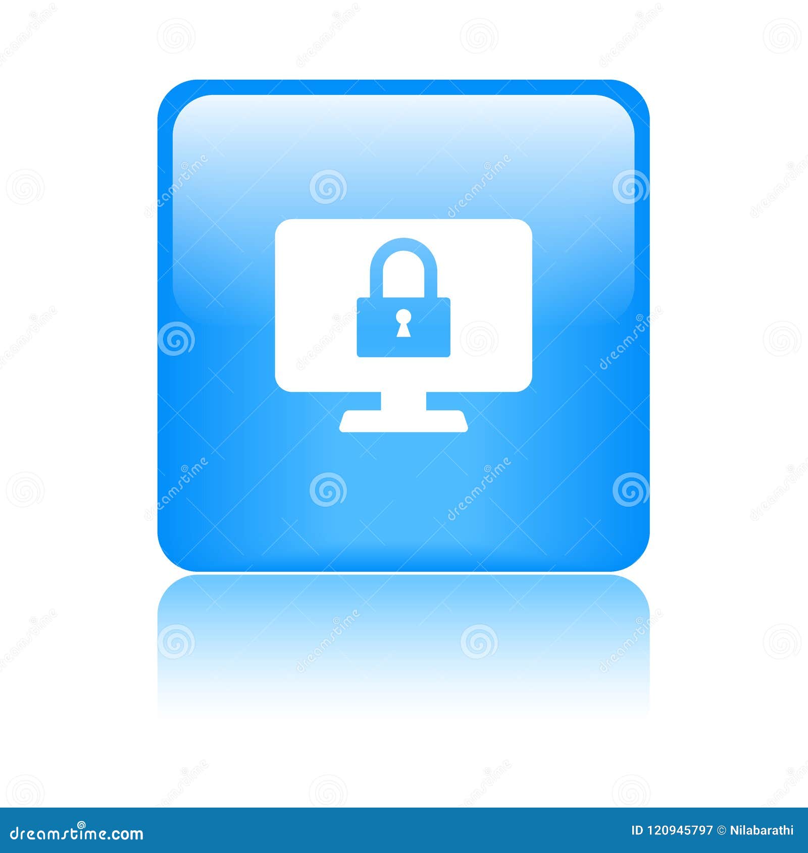 computer protection icon web button