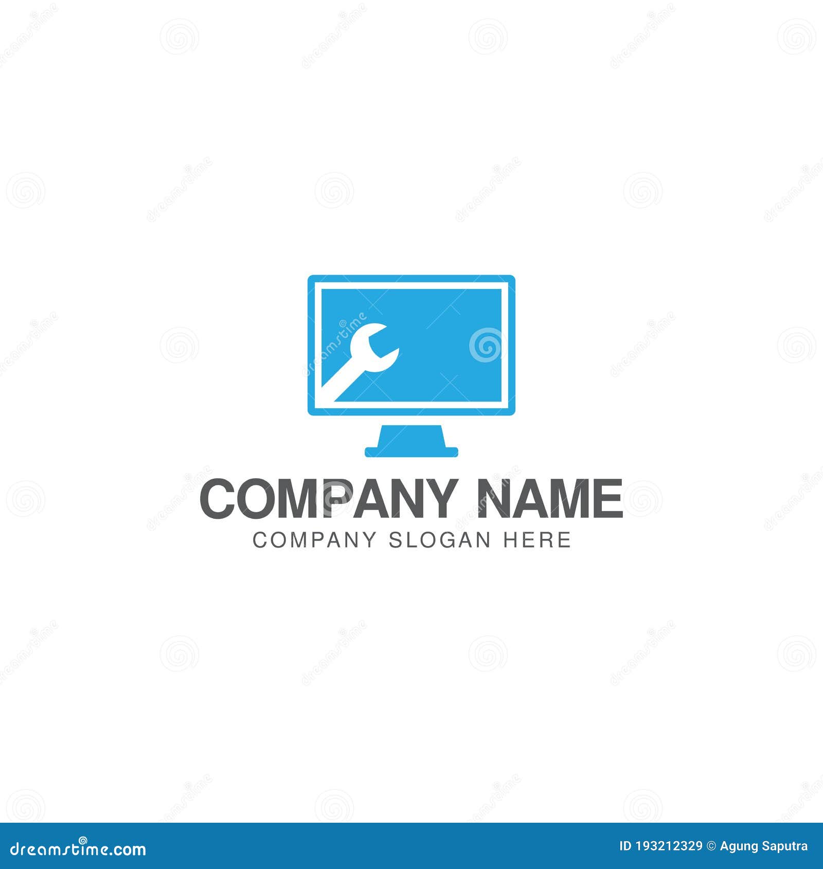 Computer Repair Logo Design Vector Stock Vector - Illustration of sign ...