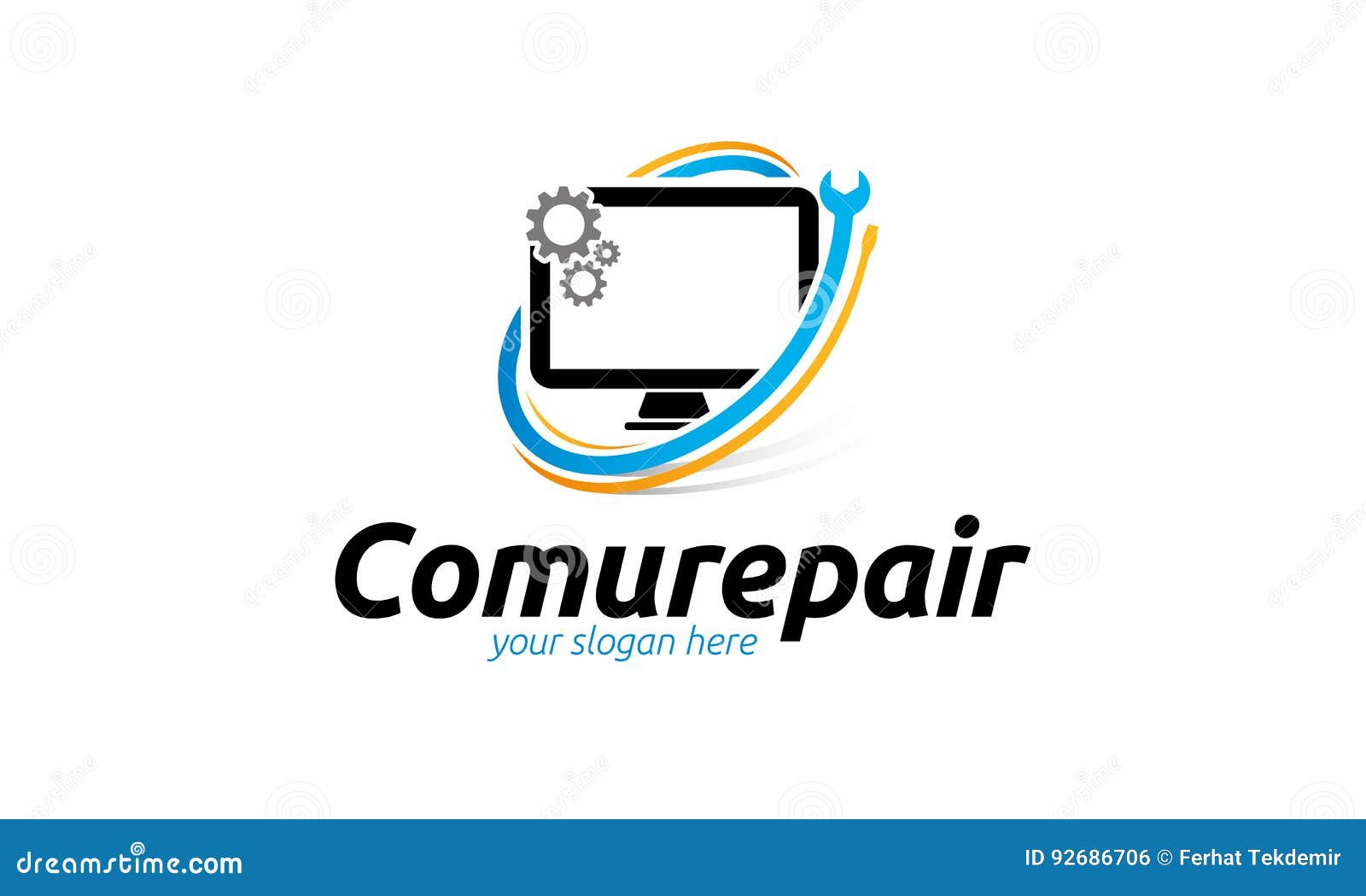 computer repair logo design