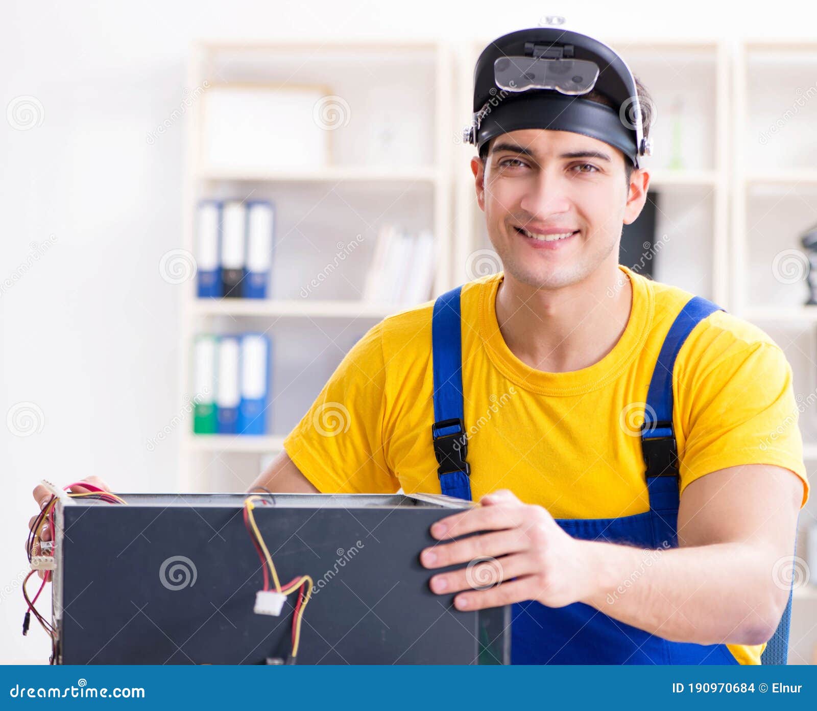 Computer Repair Technician Repairing Hardware Stock Photo Image of