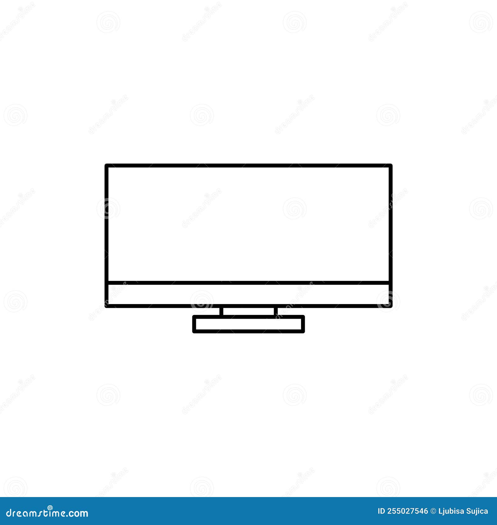 Computer Screen Icon. Simple Computer Screen Logo Isolated on White