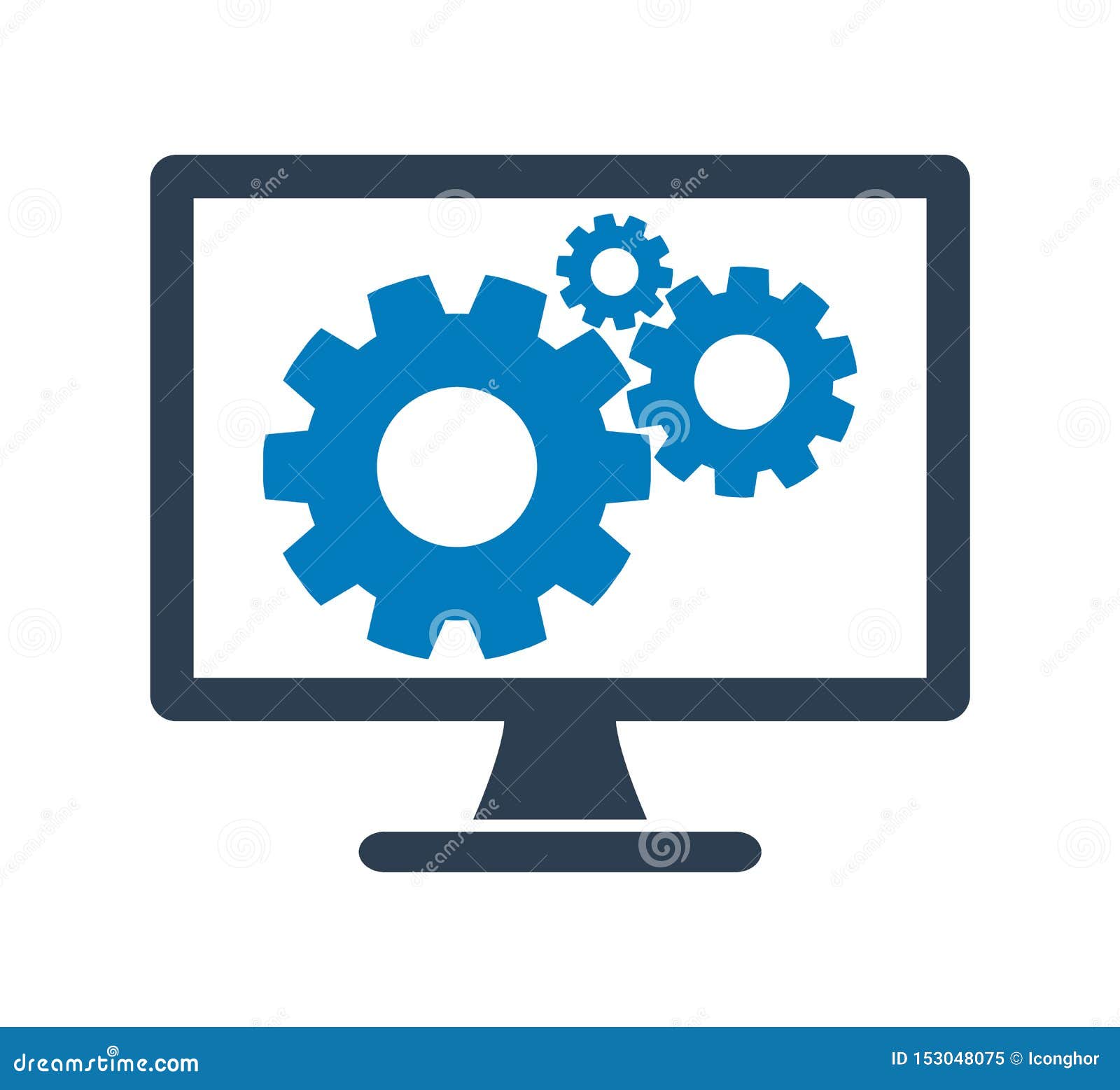 Computer settings Icon. stock vector. Illustration of concept - 153048075