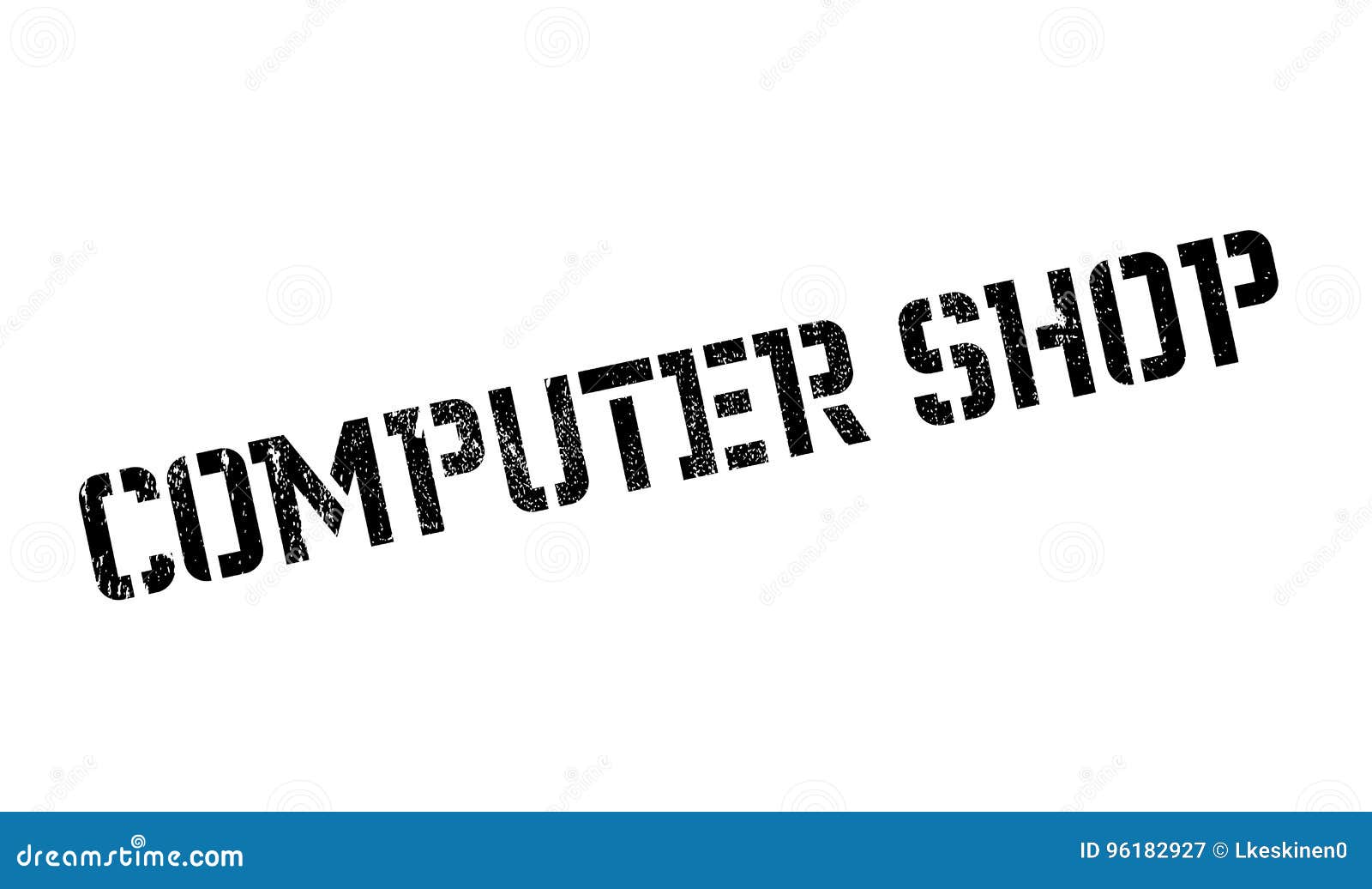computer shop rubber stamp