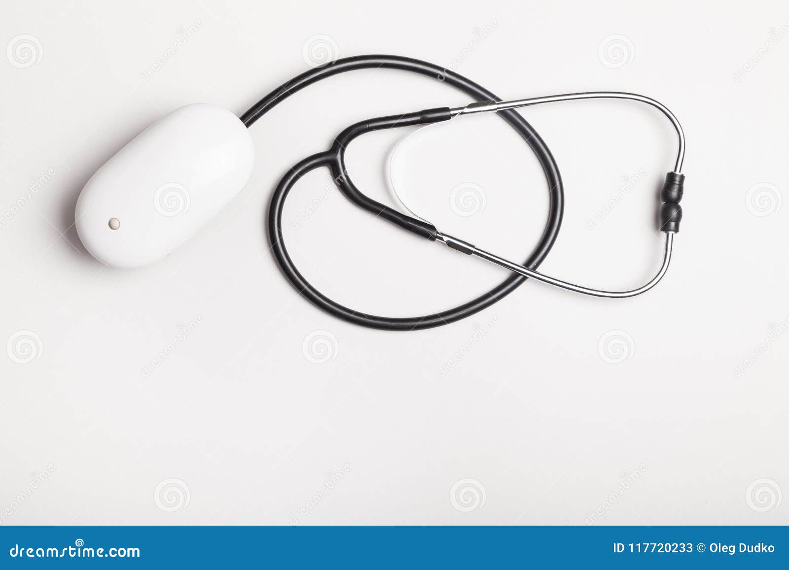 Stethoscope with Computer Mouse on White Stock Image Image of technology, sign 117720233