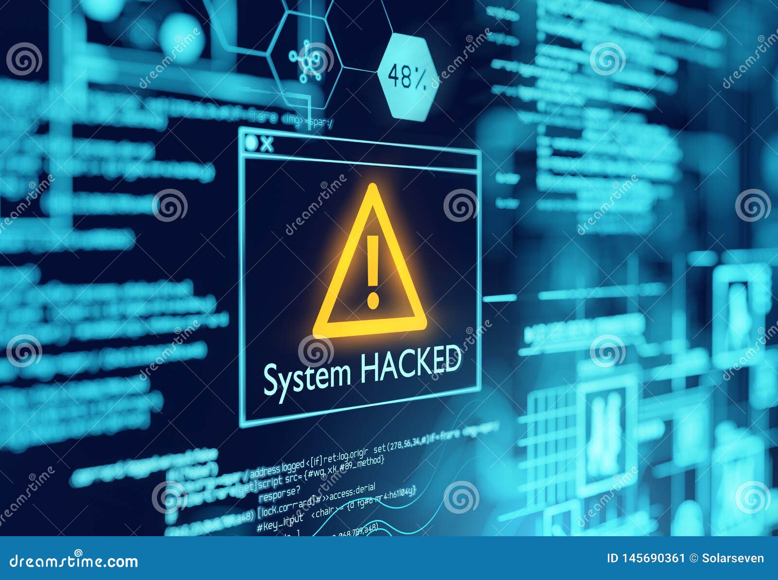 a computer system hacked warning