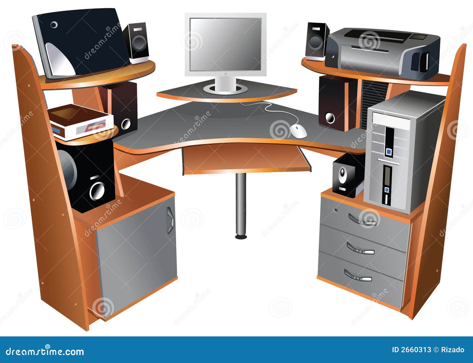 Computer table stock vector. Image of planning, keyboard 2660313 Computer table stock vector. Image of planning, keyboard 2660313