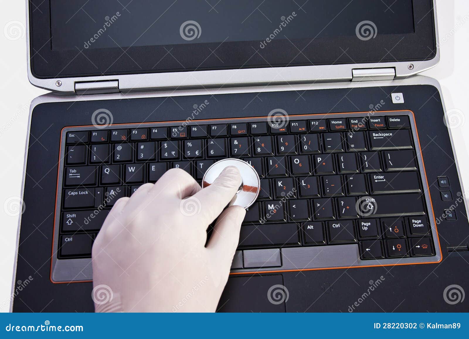 Computer virus scan stock photo. Image of care, scam - 28220302