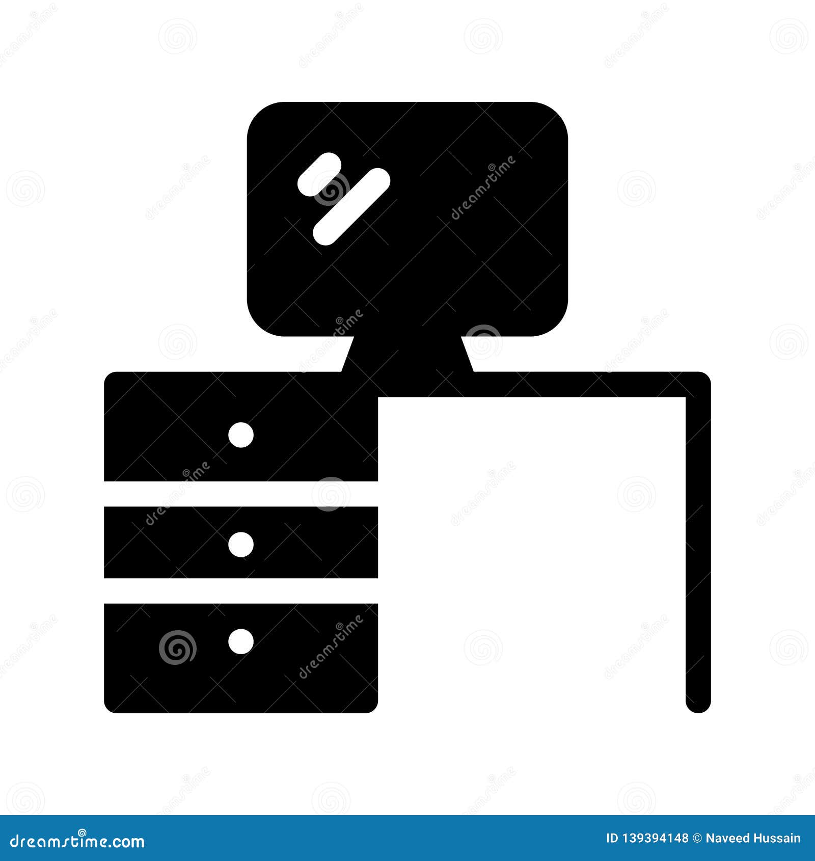 computert glyph flat  icon