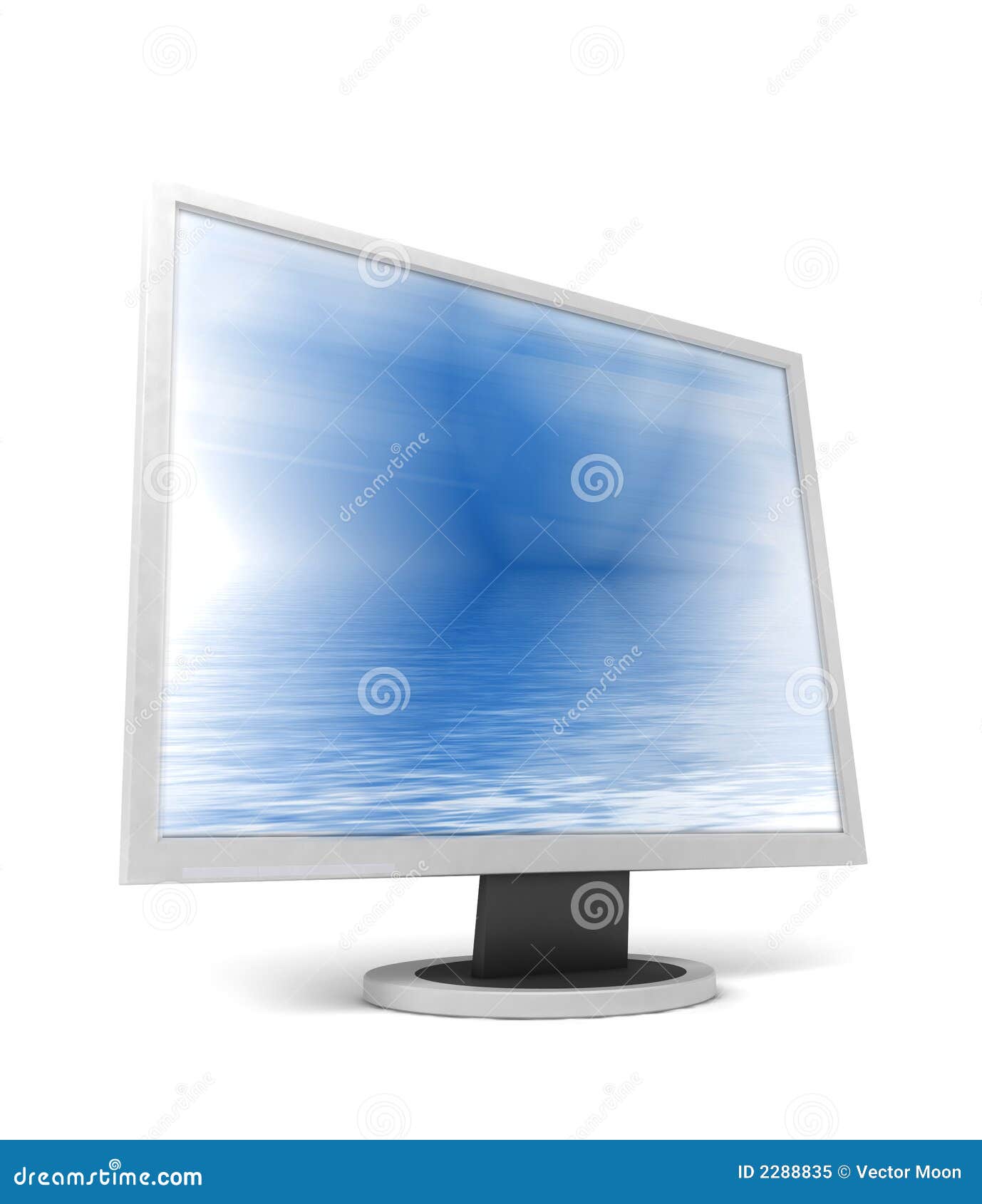 Computerüberwachungsgerät getrennt auf weißem Hintergrund