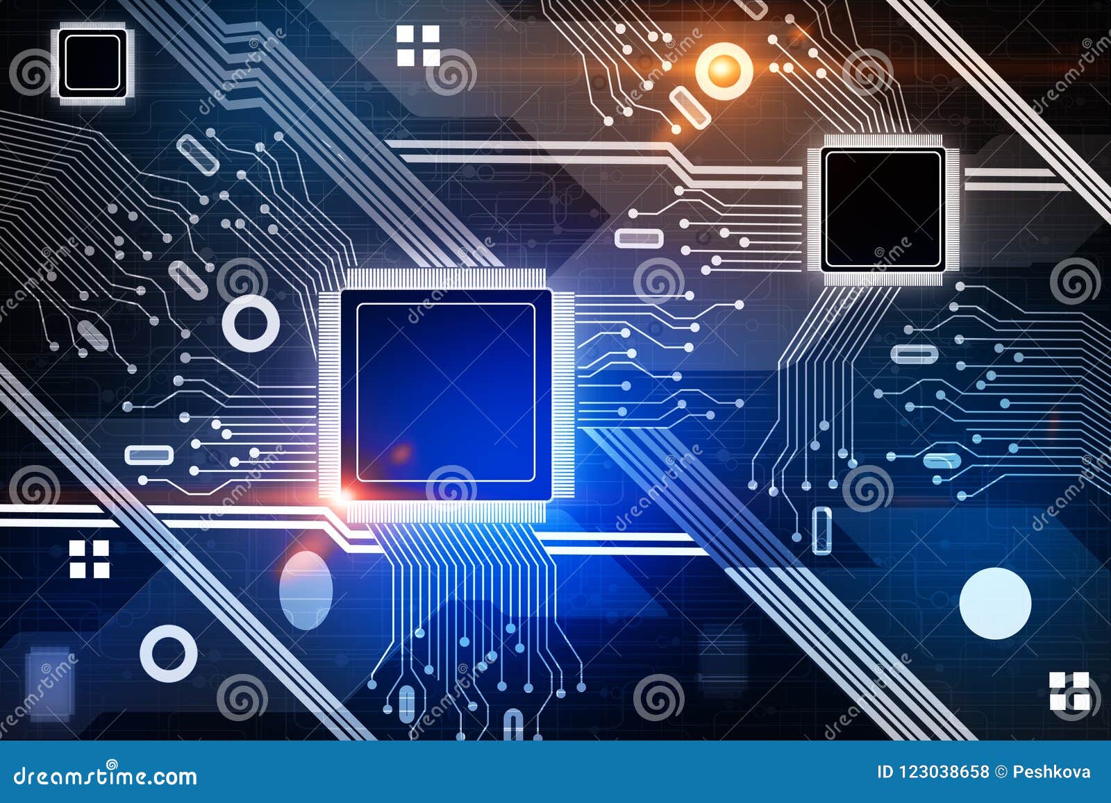 Computing and Technology Background Stock Illustration - Illustration of  abstract, conceptual: 123038658
