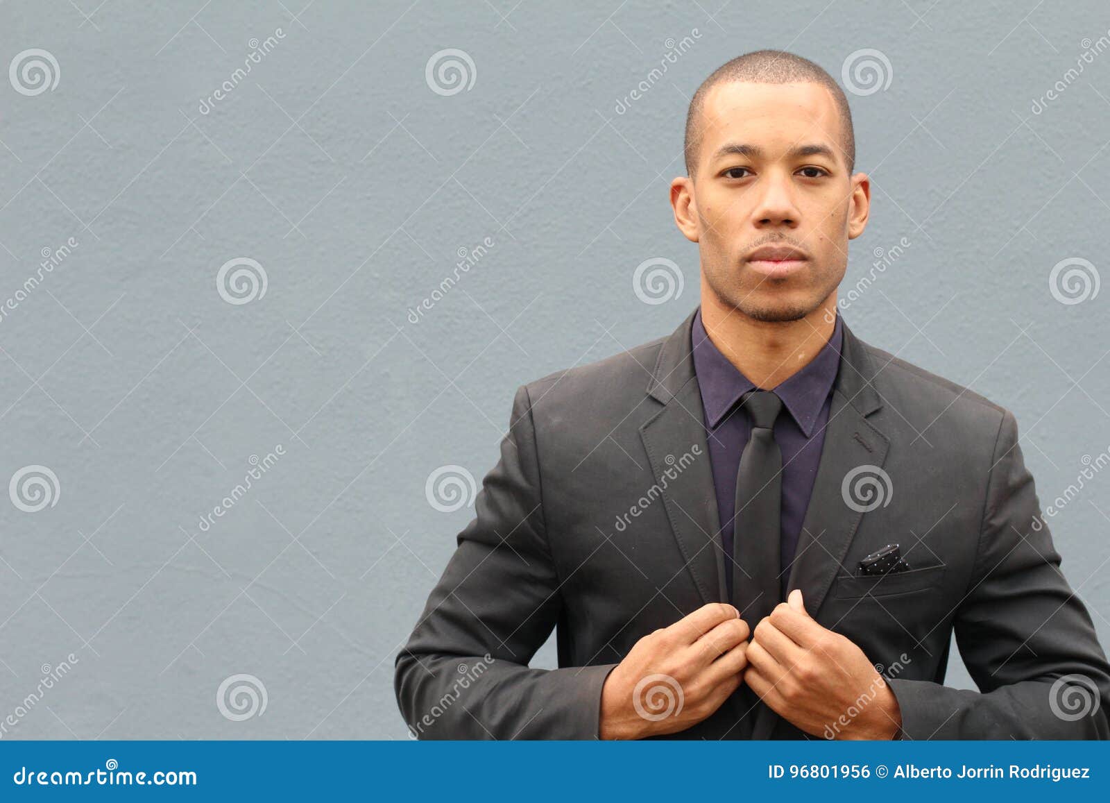 Conceited Conceited Elegant Businessman Close Up with Space for Copy Stock Photo