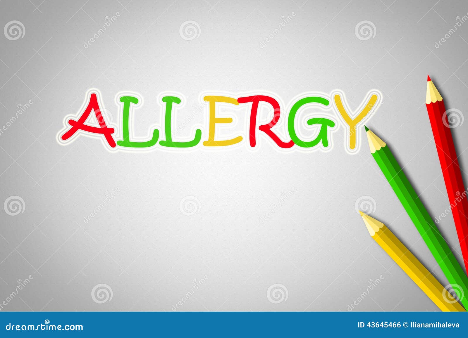 Fundo da ideia do texto do conceito da alergia
