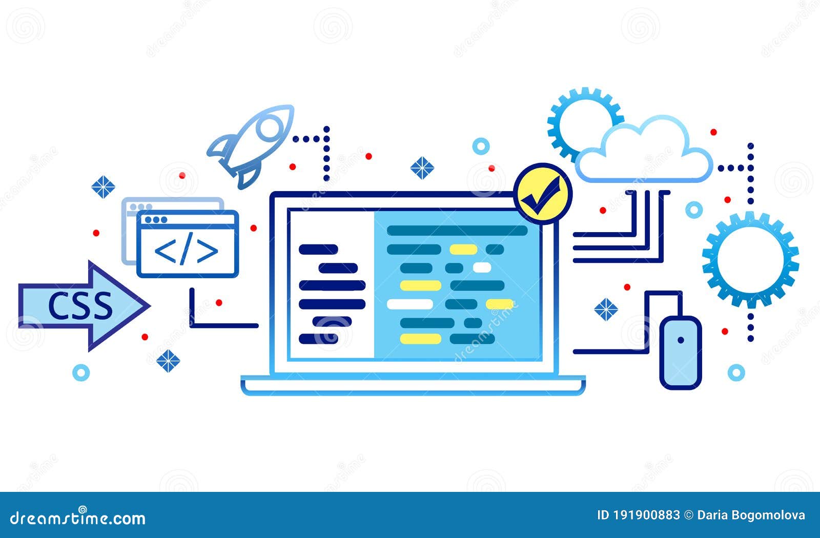 Grupo Do ícone Do Negócio Desenvolvimento Do Software E Da Web, Mercado,  E-co Ilustração do Vetor - Ilustração de programa, laptop: 42301026