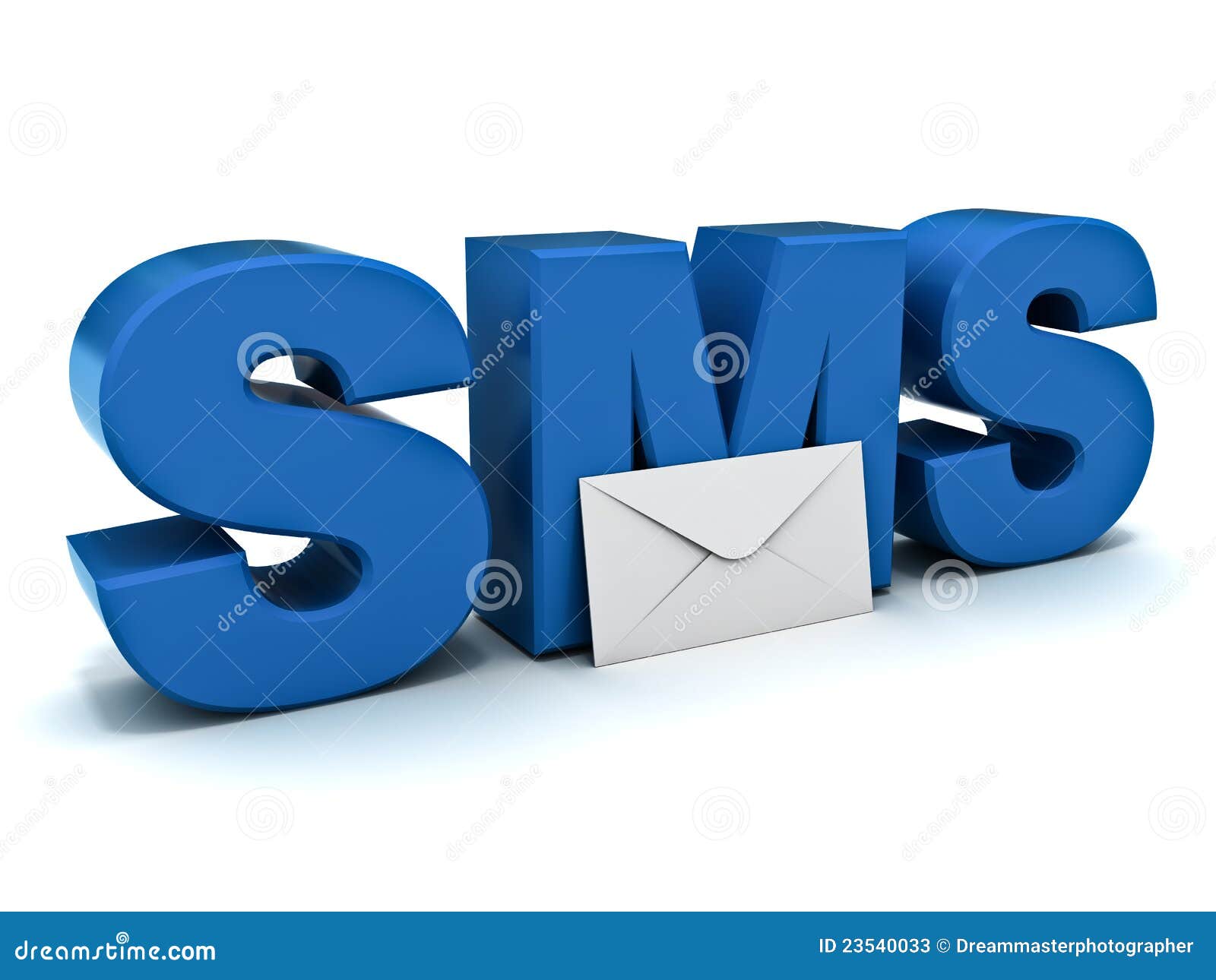 Conceito de Sms. Sms ou conceito do serviço de mensagem curto, sms da palavra com o envelope do correio no fundo branco.