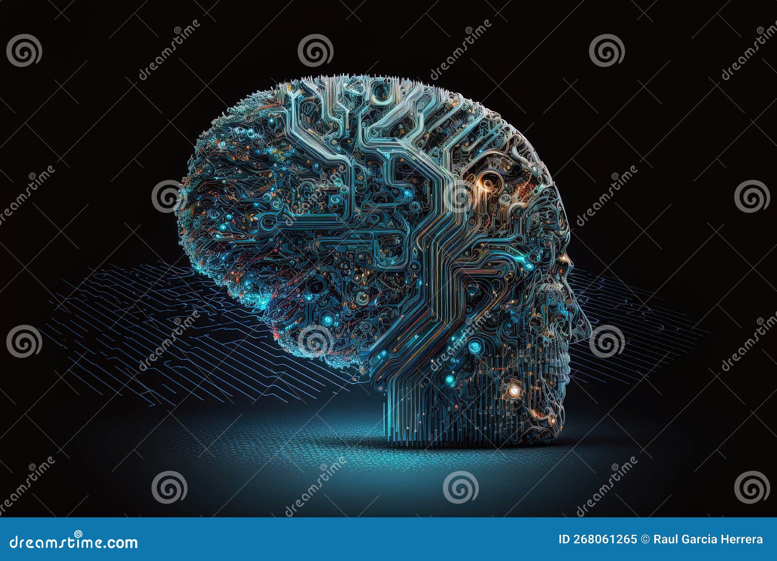 inteligência artificial. conceito de tecnologia e engenharia com