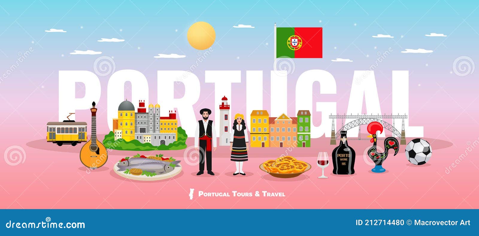 Portugal  Ilustração de viagens, Ilustrações, Ilustração vetorial