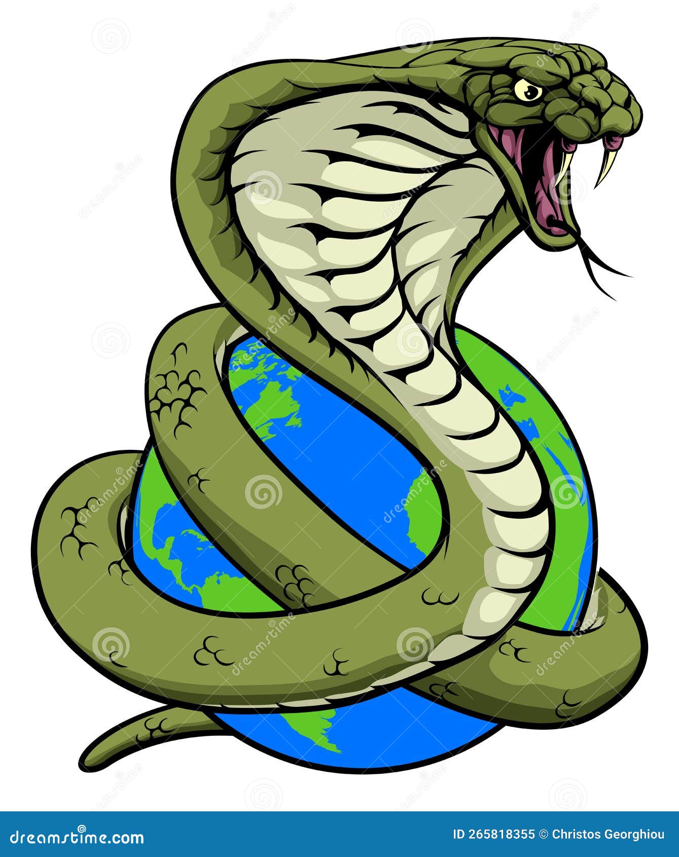 Desenho De Página Para Colorir Isolada Uma Cobra Terrestre