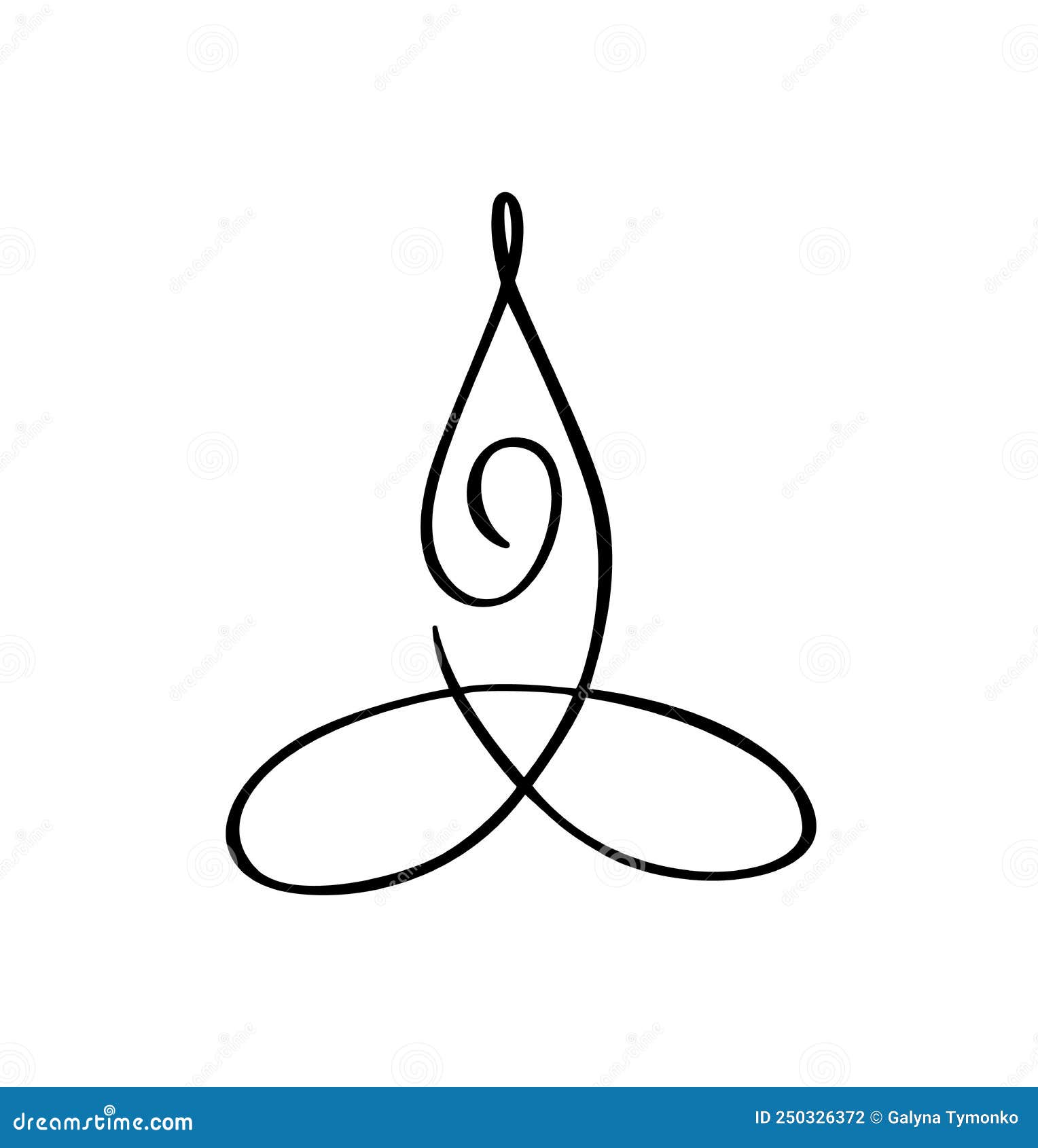 Conceito Do Logotipo Vetor Do ícone De Pose Yoga Lotus. Símbolo De