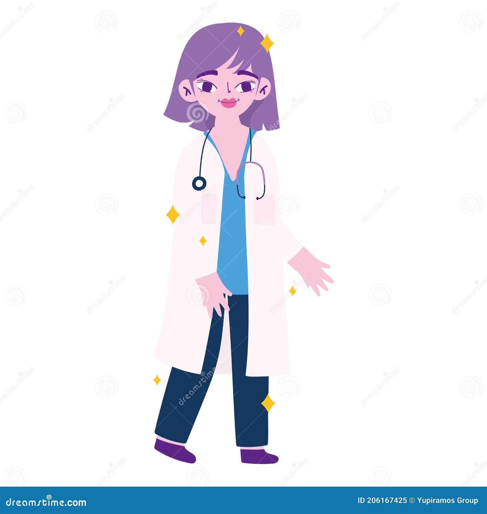 Mulher médica médico apresentando desenho animado plano vetor ilustração  imagem vetorial de Nikolay-Dzhi© 154945178