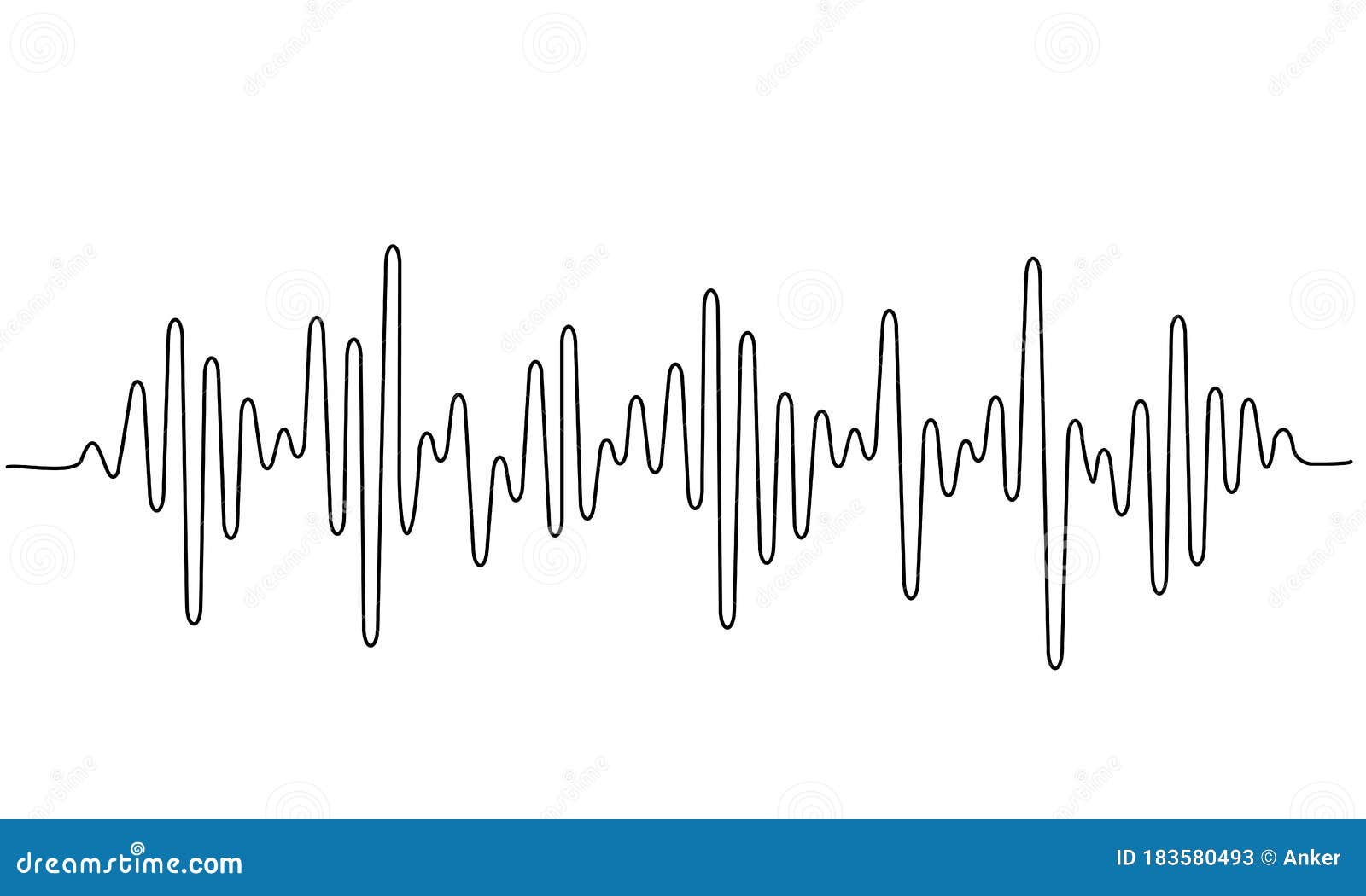 Concept of Acoustics of Sound, Vibrations, Acoustic Waves Stock Vector