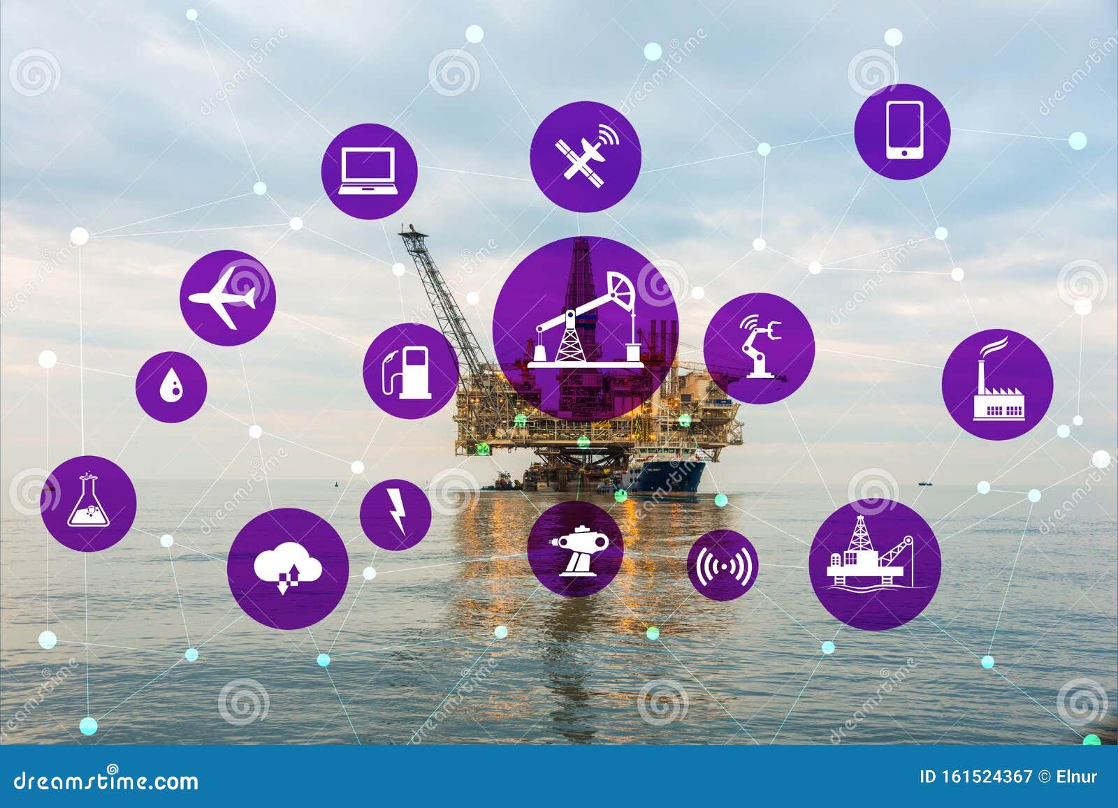 Concept of Automation in Oil and Gas Industry Stock Image Image of