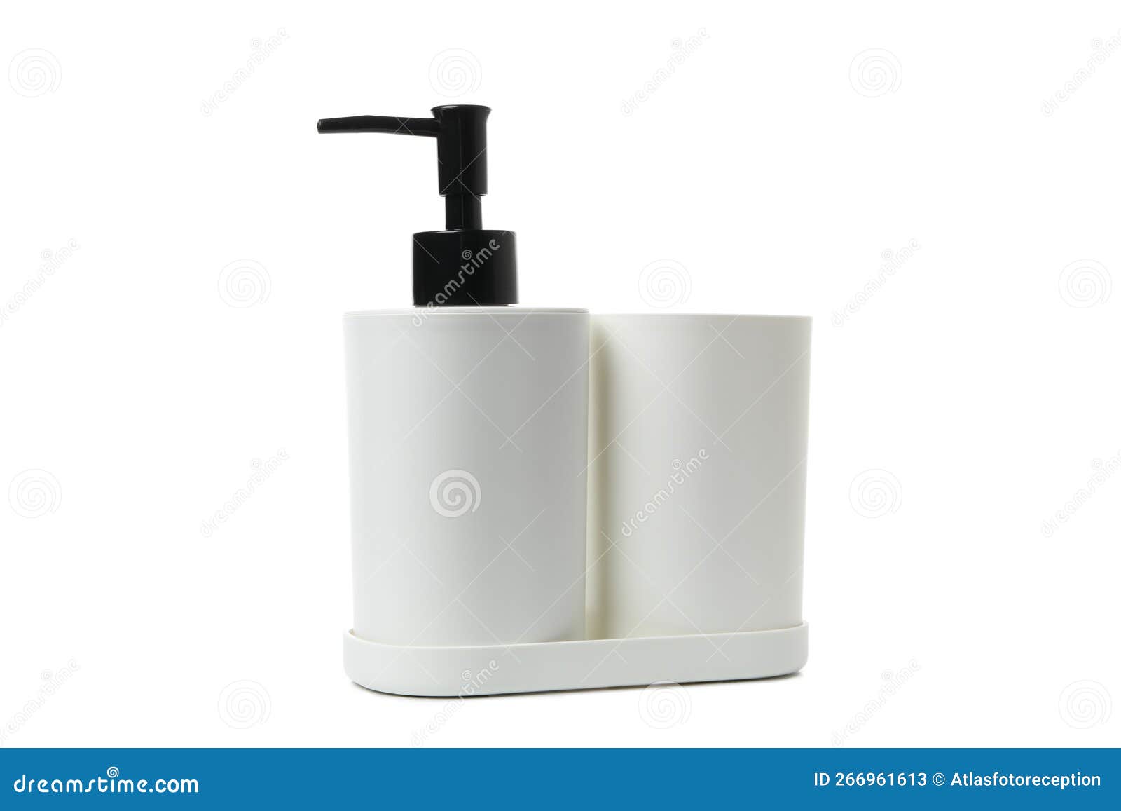 Concept of Bath Accessories, Different Bath Supplies, Isolated on White