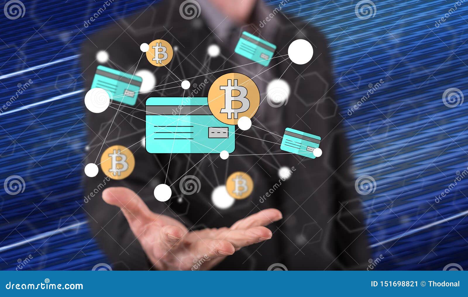 Concept Of Bitcoin Credit Card Stock Image - Image of cryptocurrency, financial: 151698821