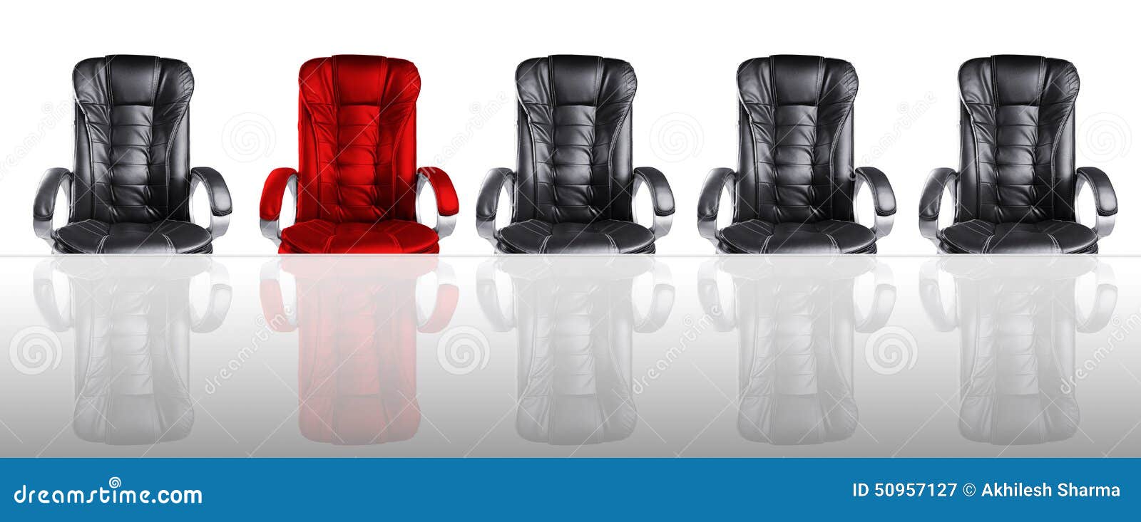 Concept of Board of Directors Meeting Chairs and Table Stock