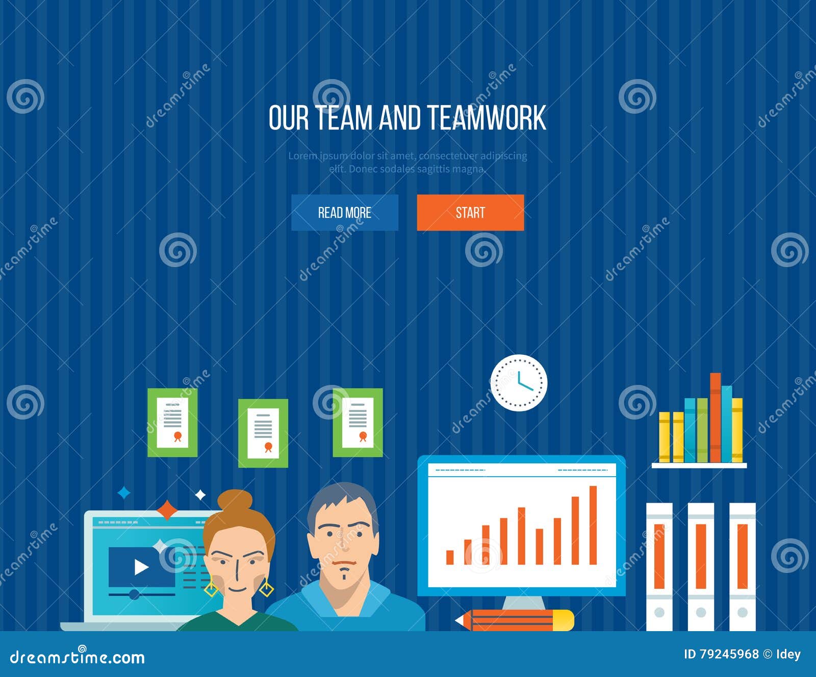 The Concept of Business, Management, Collaboration and Ideas Stock Vector Illustration of