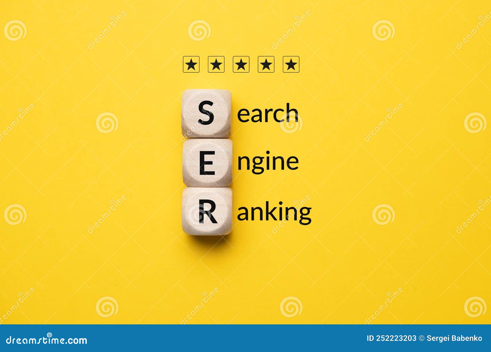 concept business marketing acronym ser or search engine ranking