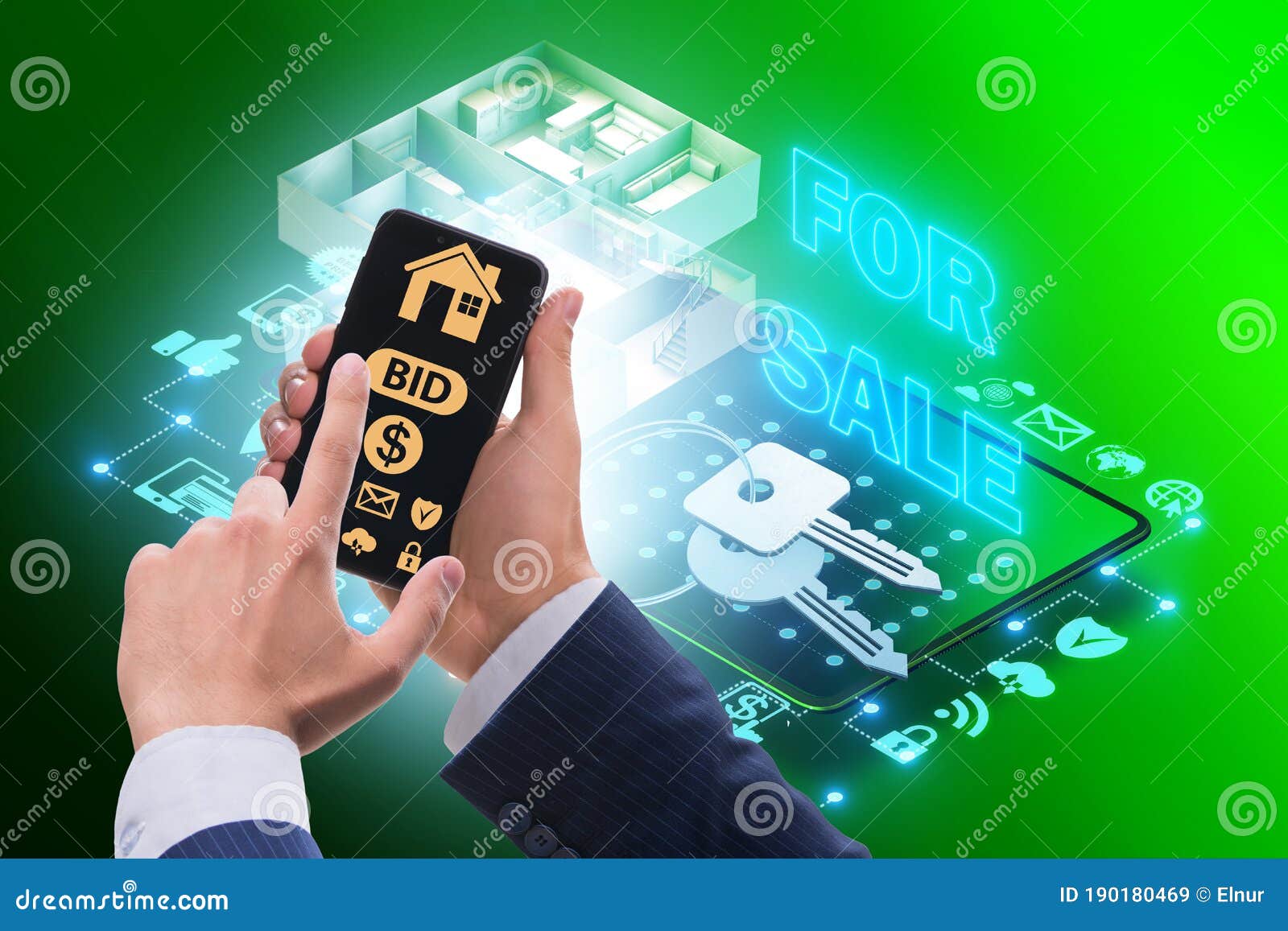 Concept of Buying Real Estate Over Stock Image Image of