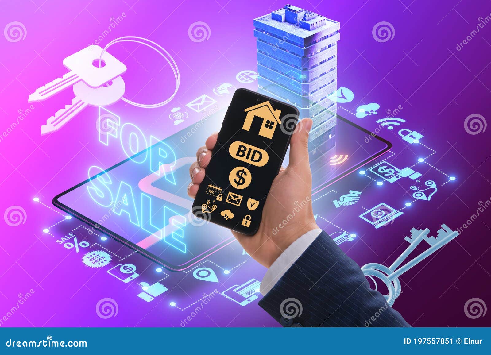 Concept of Buying Real Estate Over Stock Image Image of