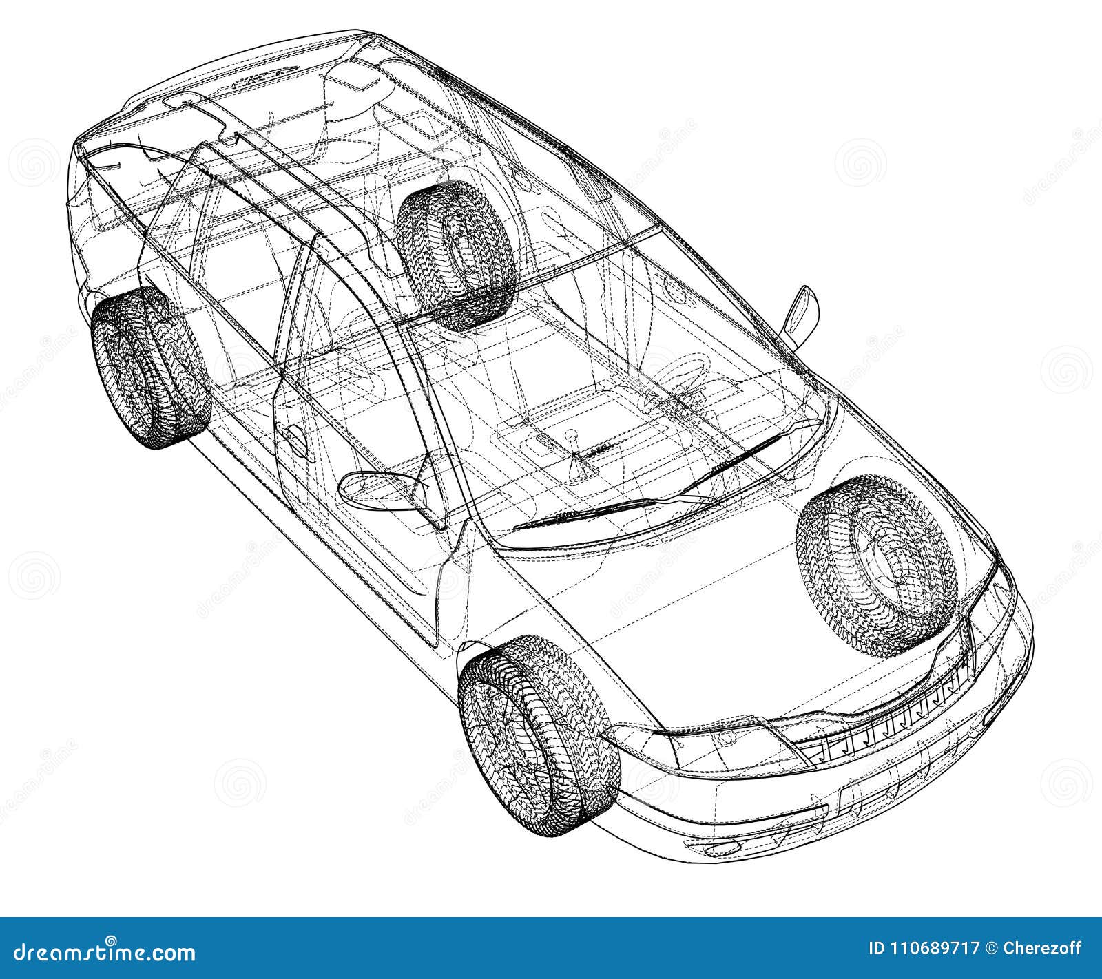 Download Concept Car. Vector Rendering Of 3d Stock Vector - Illustration of technology, drive: 110689717
