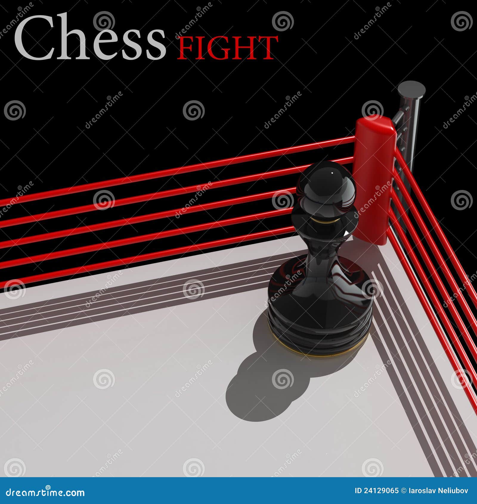 Concept. Chess Pawn on a Boxing Stock Illustration - Illustration of game,  arena: 24129087