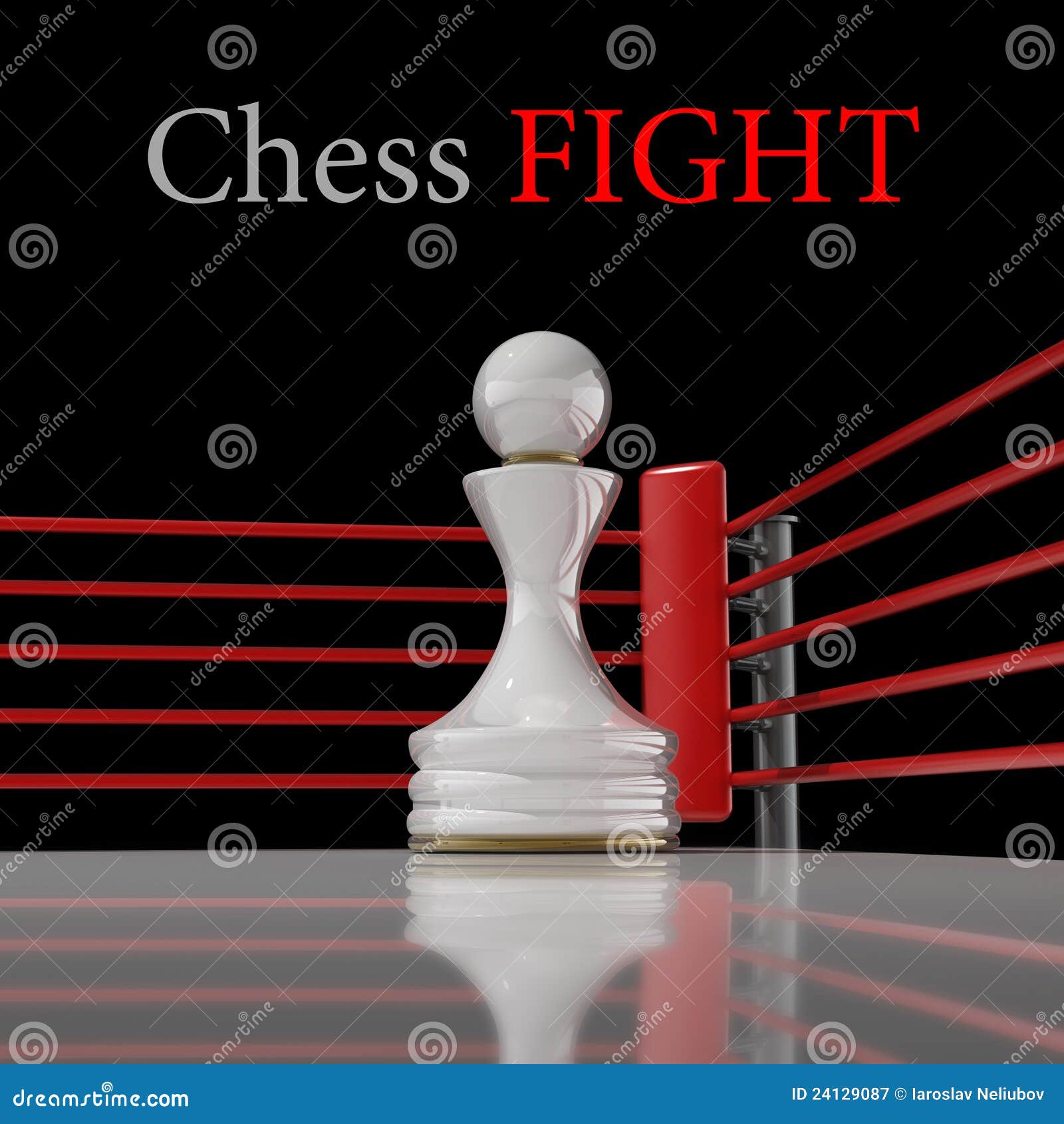 Concept. Chess Pawn on a Boxing Stock Illustration - Illustration of game,  arena: 24129087