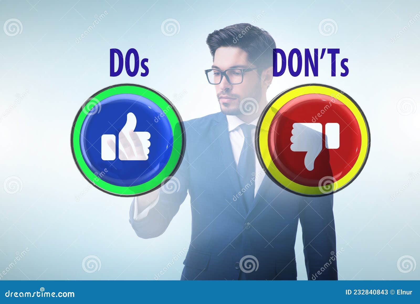 Concept Of Choosing Between Dos And Donts Stock Image Image Of Reject