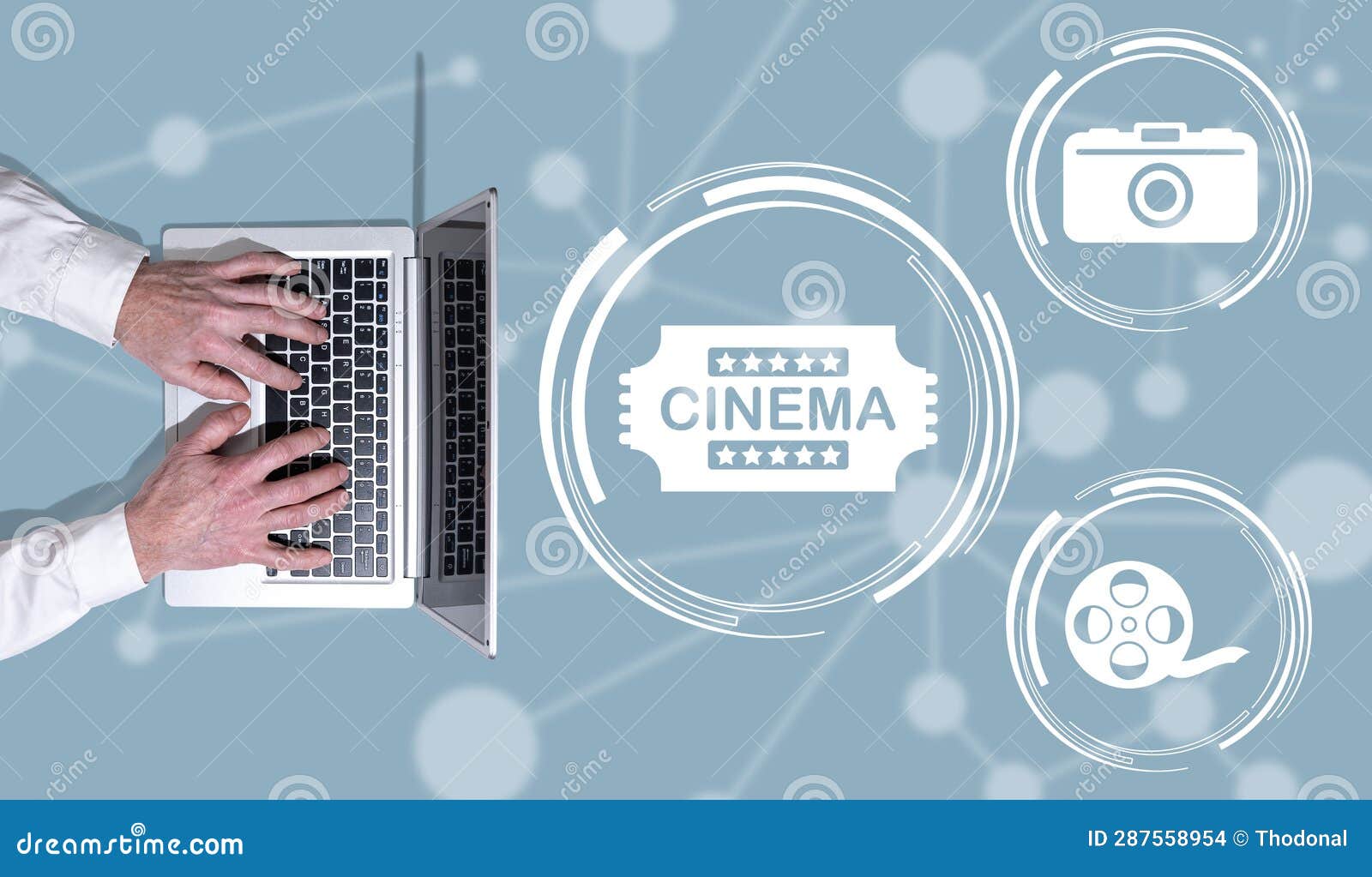 Concept of cinema stock photo. Image of motion, projection 287558954