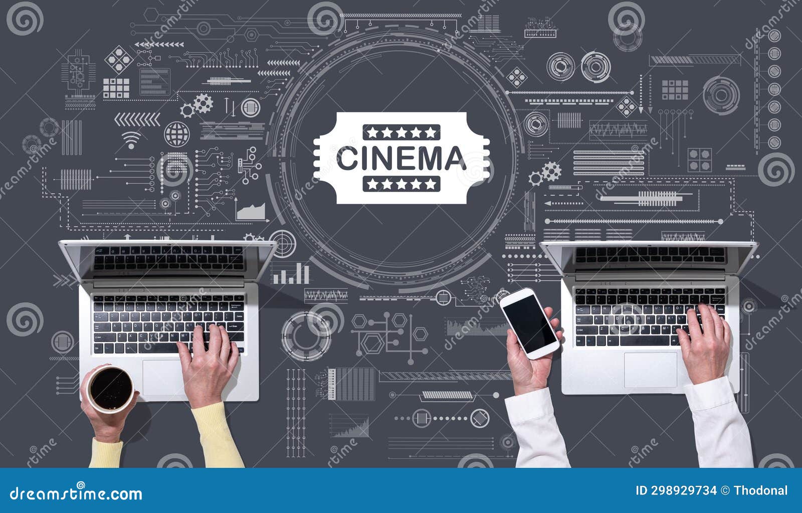 Concept of cinema stock photo. Image of concept, projection 298929734