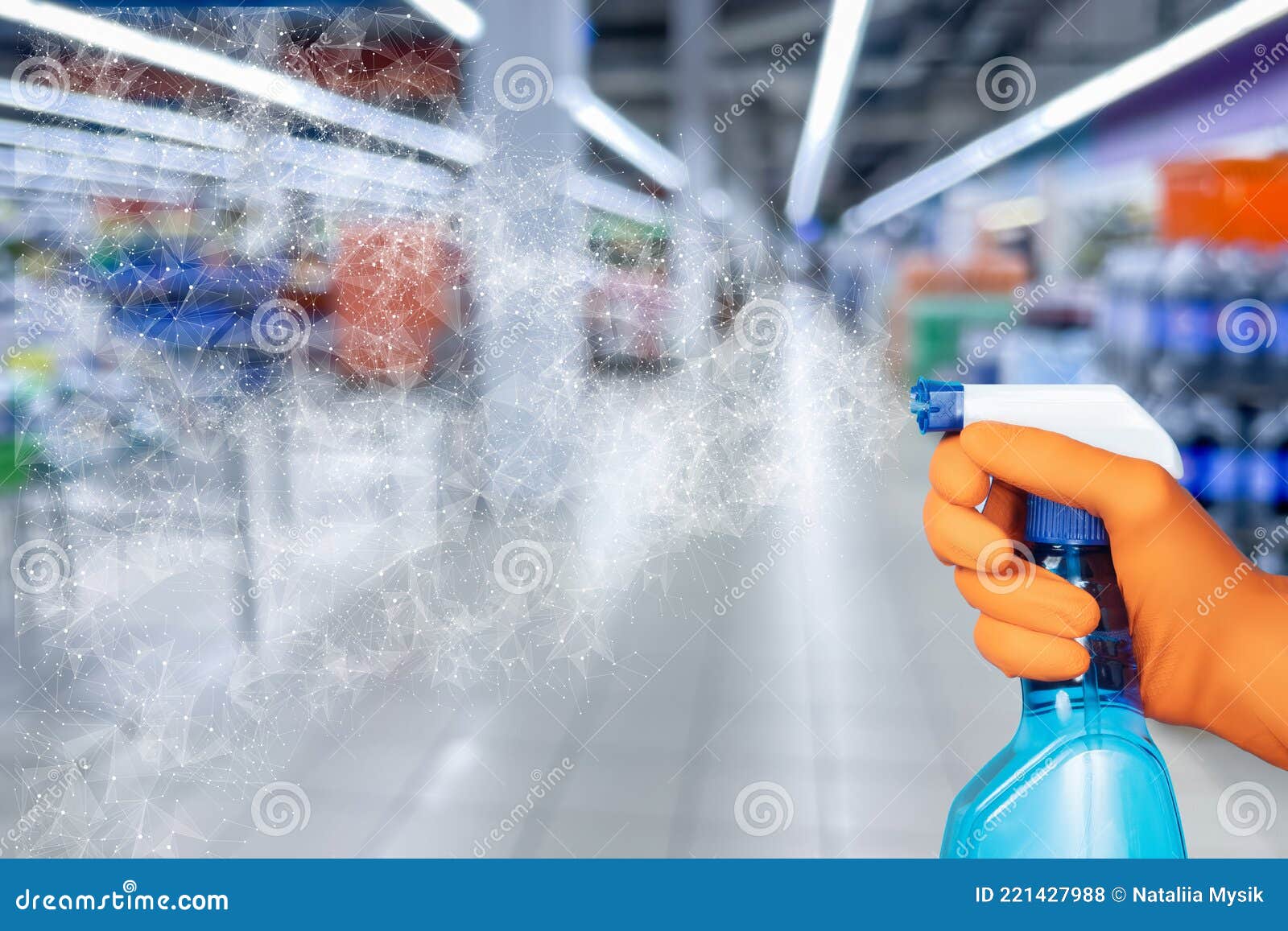 concept of cleaning services for shops and industrial premises
