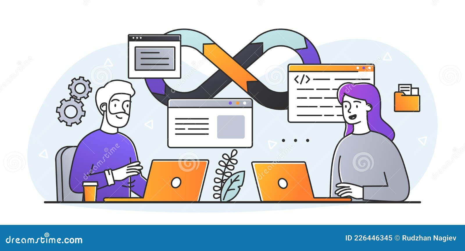 Concept of Coding and Programming Stock Vector - Illustration of ...