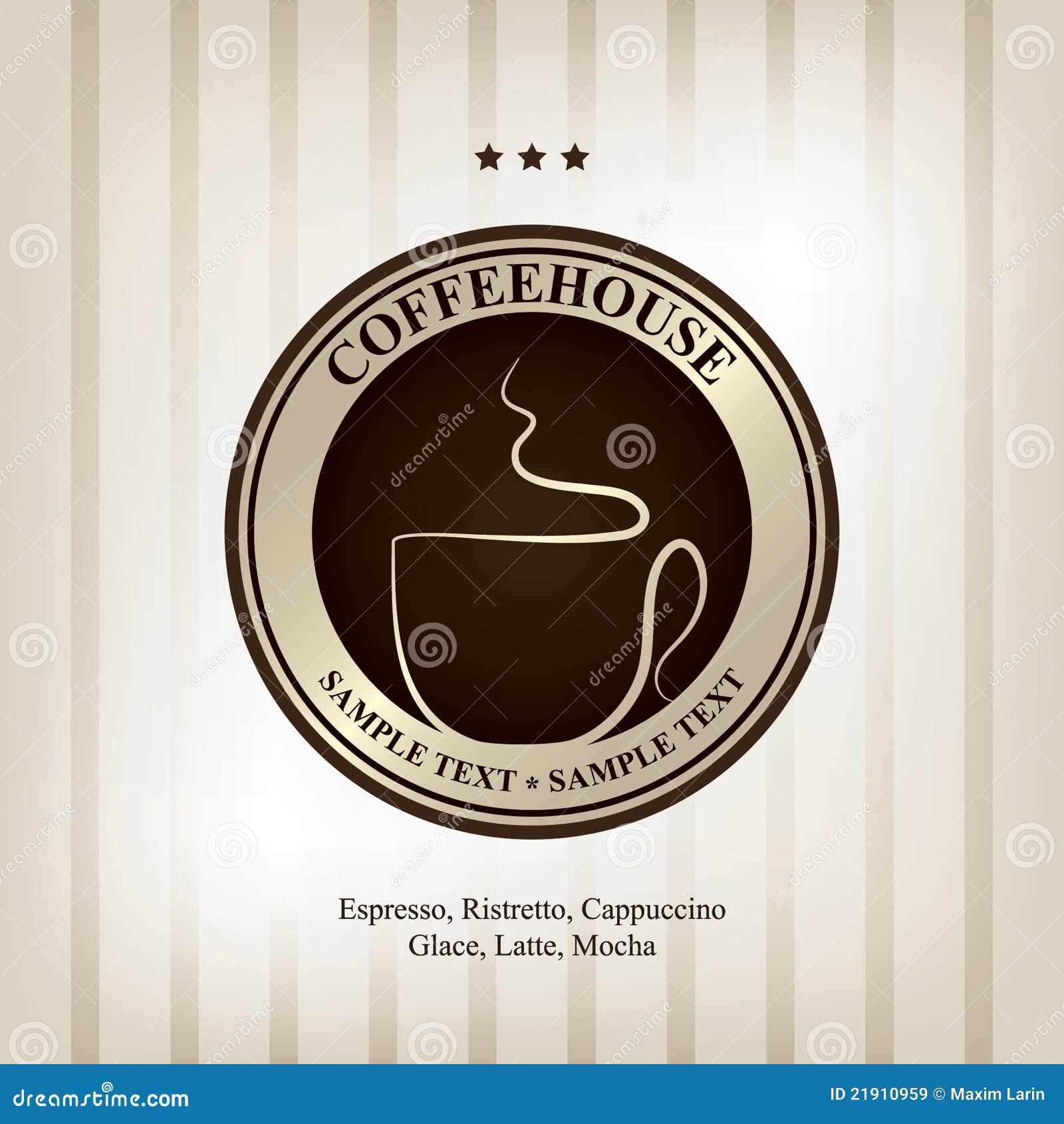 The Concept of Coffeehouse Menu and Label Stock Vector Illustration