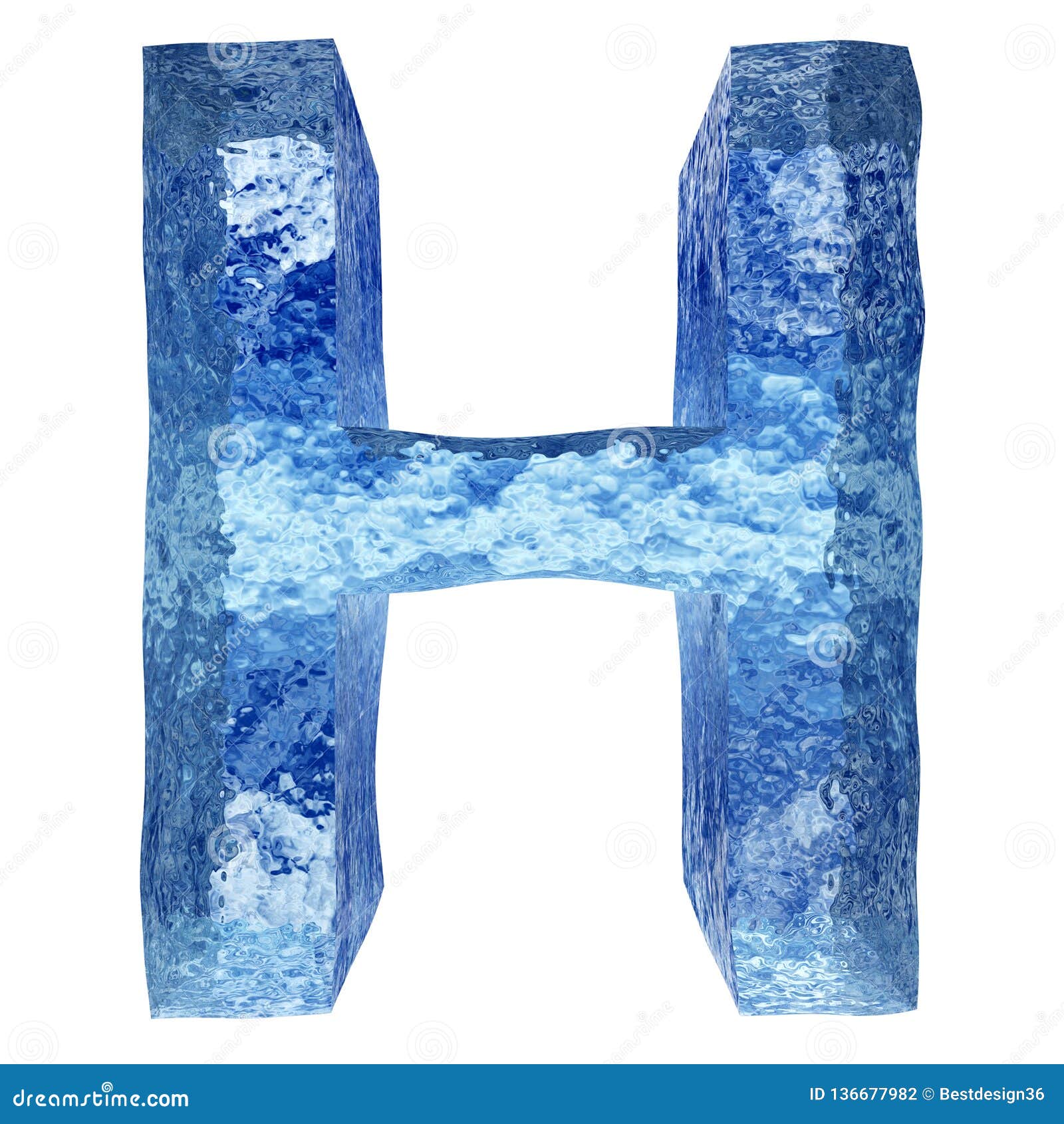 3D blue water or ice font stock illustration. Illustration of cold ...