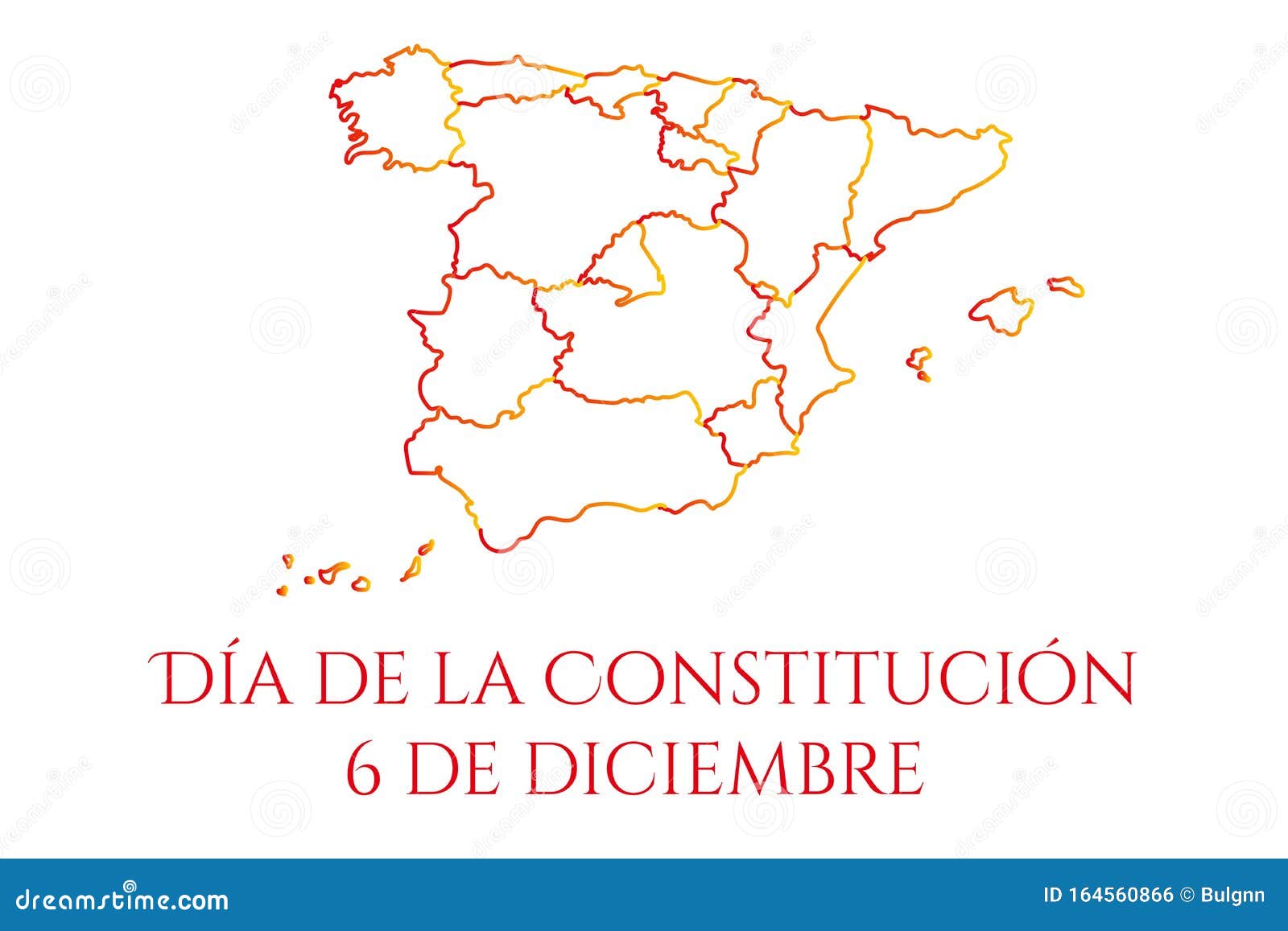 Concept of Constitution Day in Spain or Día de la Constitución Española in  Spanish. Template for background, banner, card, poster with text  inscription. 6 December Stock Vector