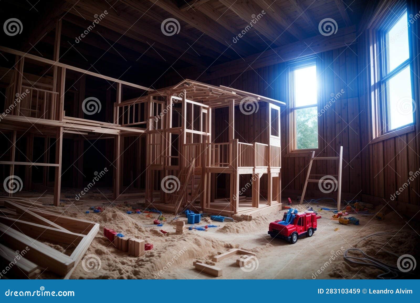 construct your dreams with a realistic play building set.ai generated