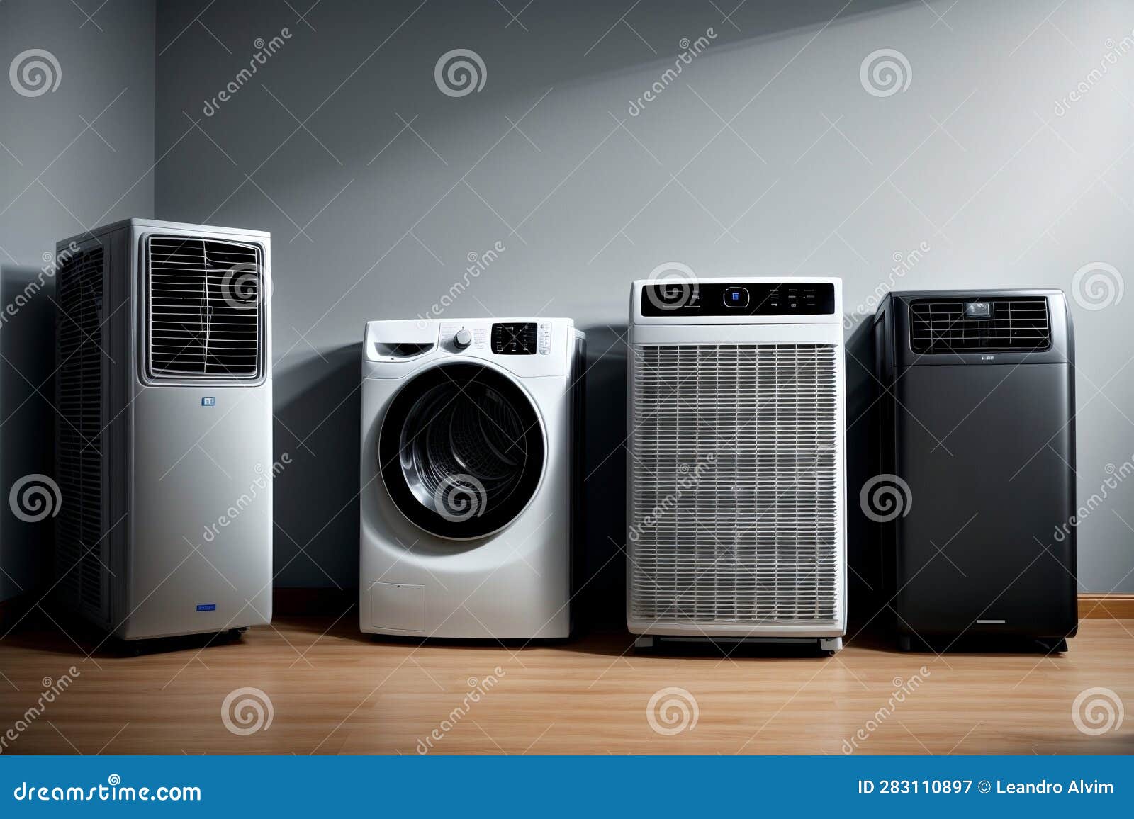 Cool and Contemporary the Allure of a Realistic Air Conditioner.AI